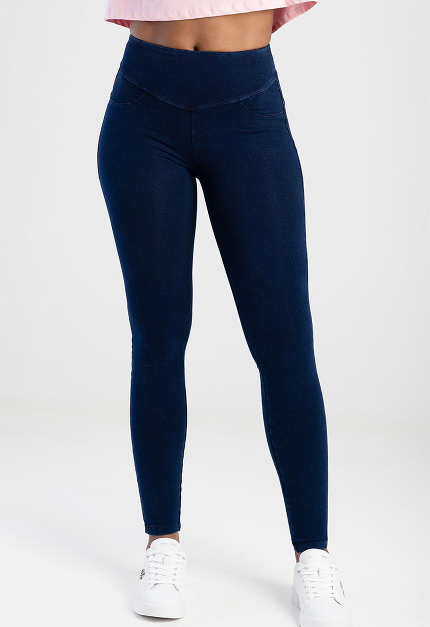 SISSY BOY - Peaches sculpt knit shaper jeggings - blue