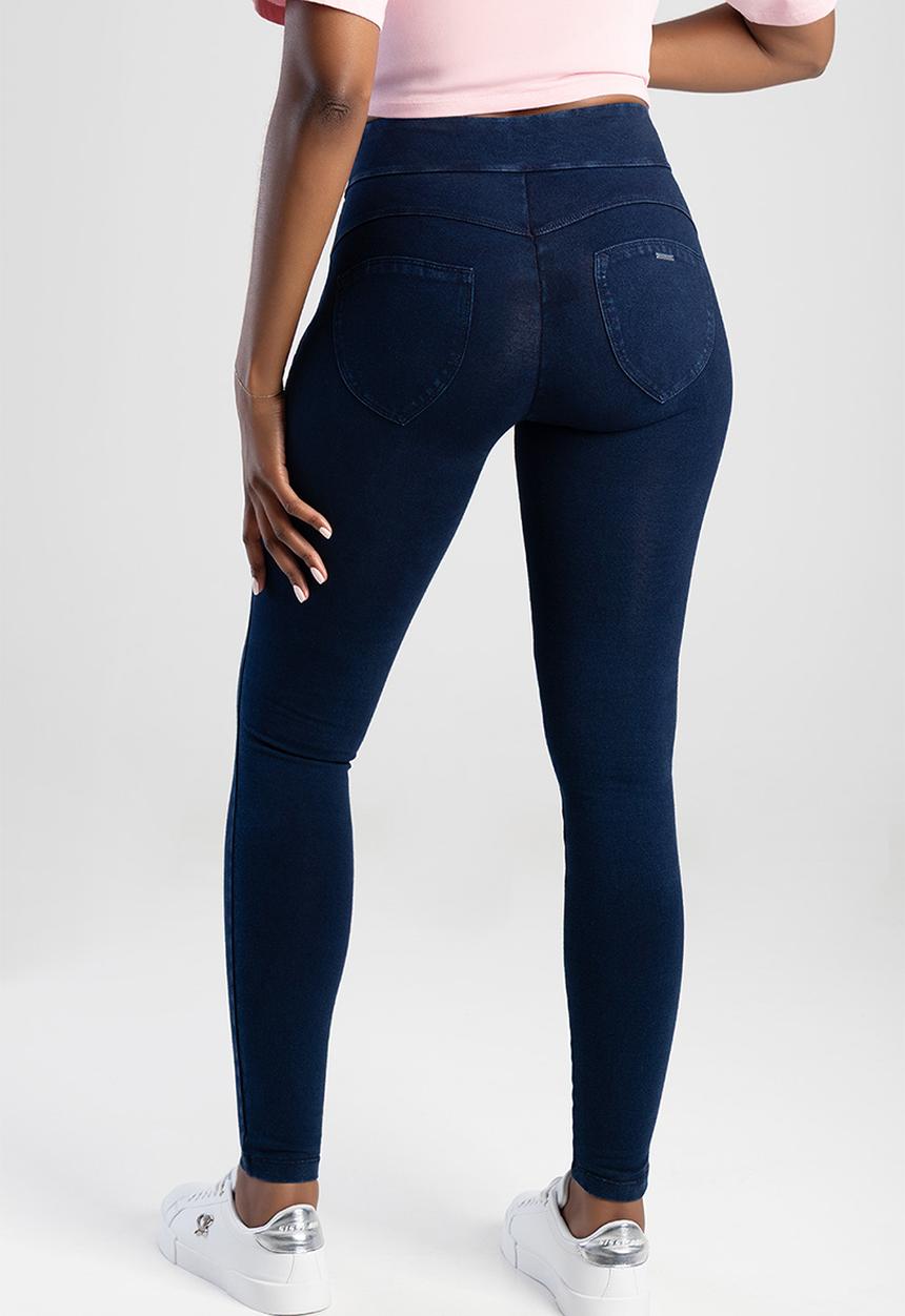 SISSY BOY - Peaches sculpt knit shaper jeggings - blue