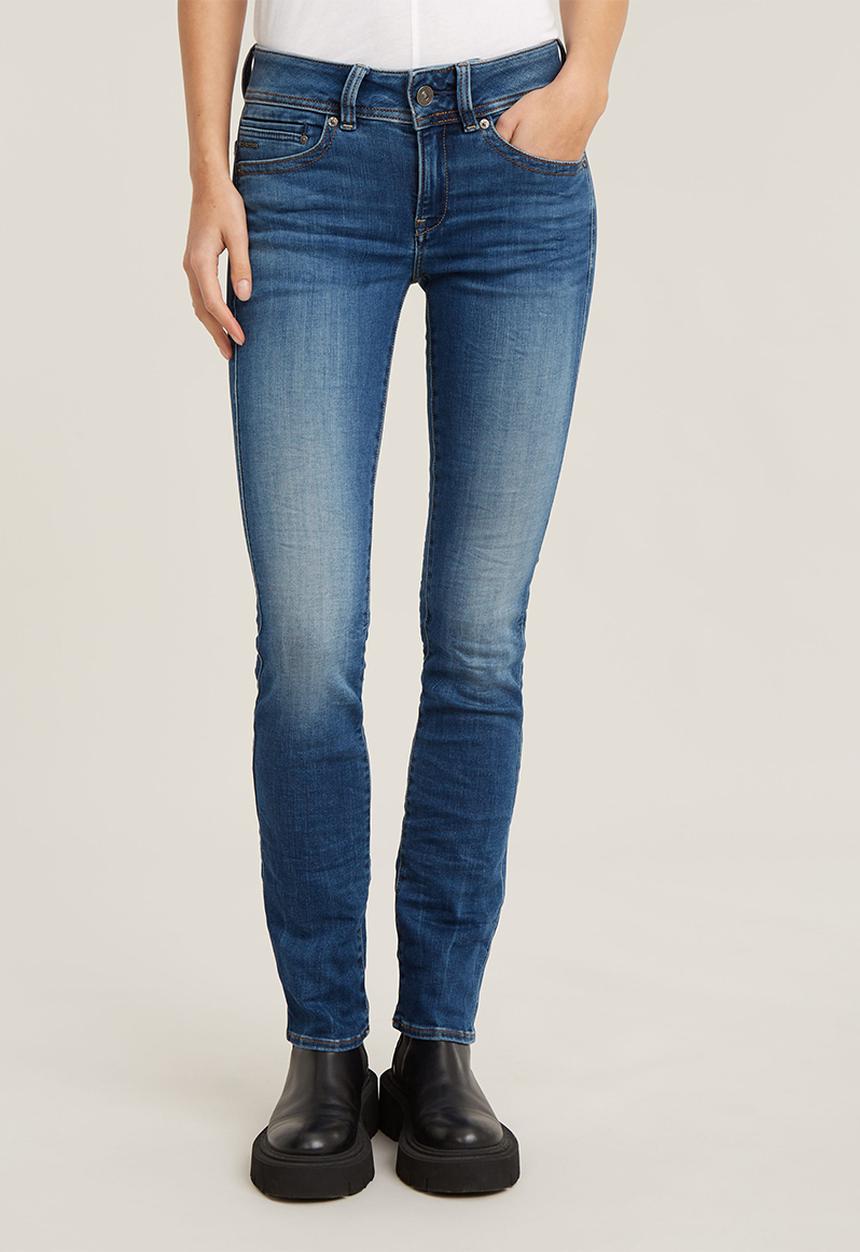 G-STAR - Midge Mid Straight Jeans Wmn - Medium Indigo Aged