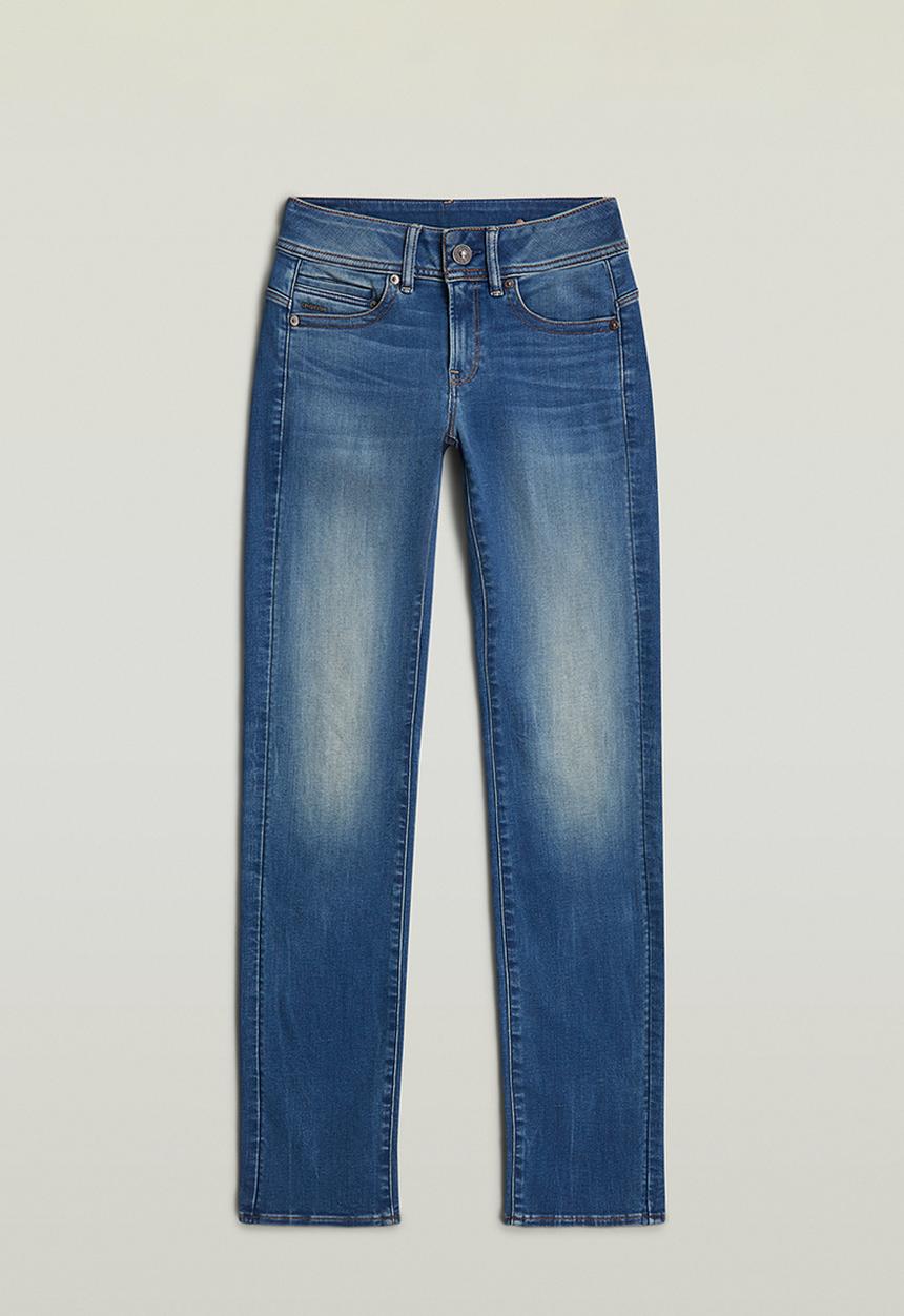 G-STAR - Midge Mid Straight Jeans Wmn - Medium Indigo Aged