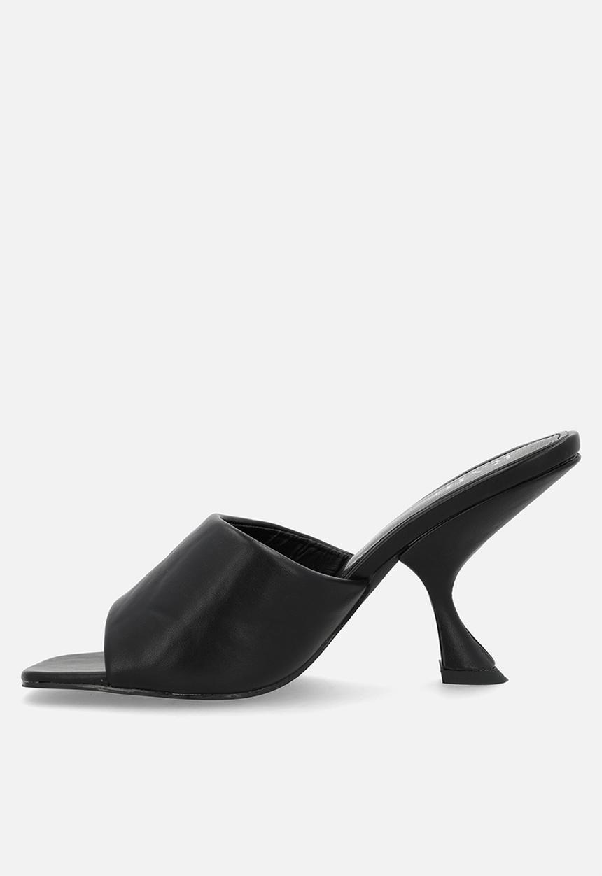 Raid London - Audio open toe comma heel mule - black 