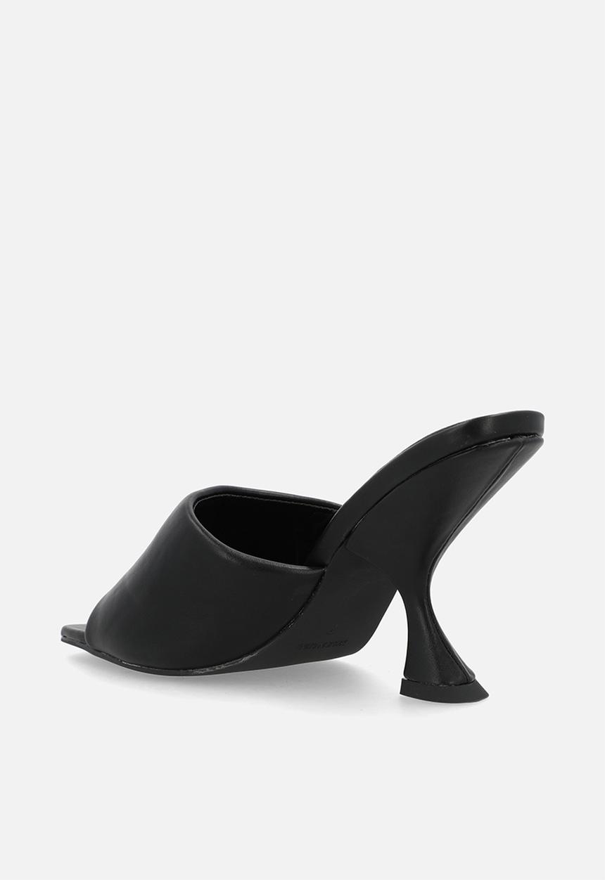 Raid London - Audio open toe comma heel mule - black 