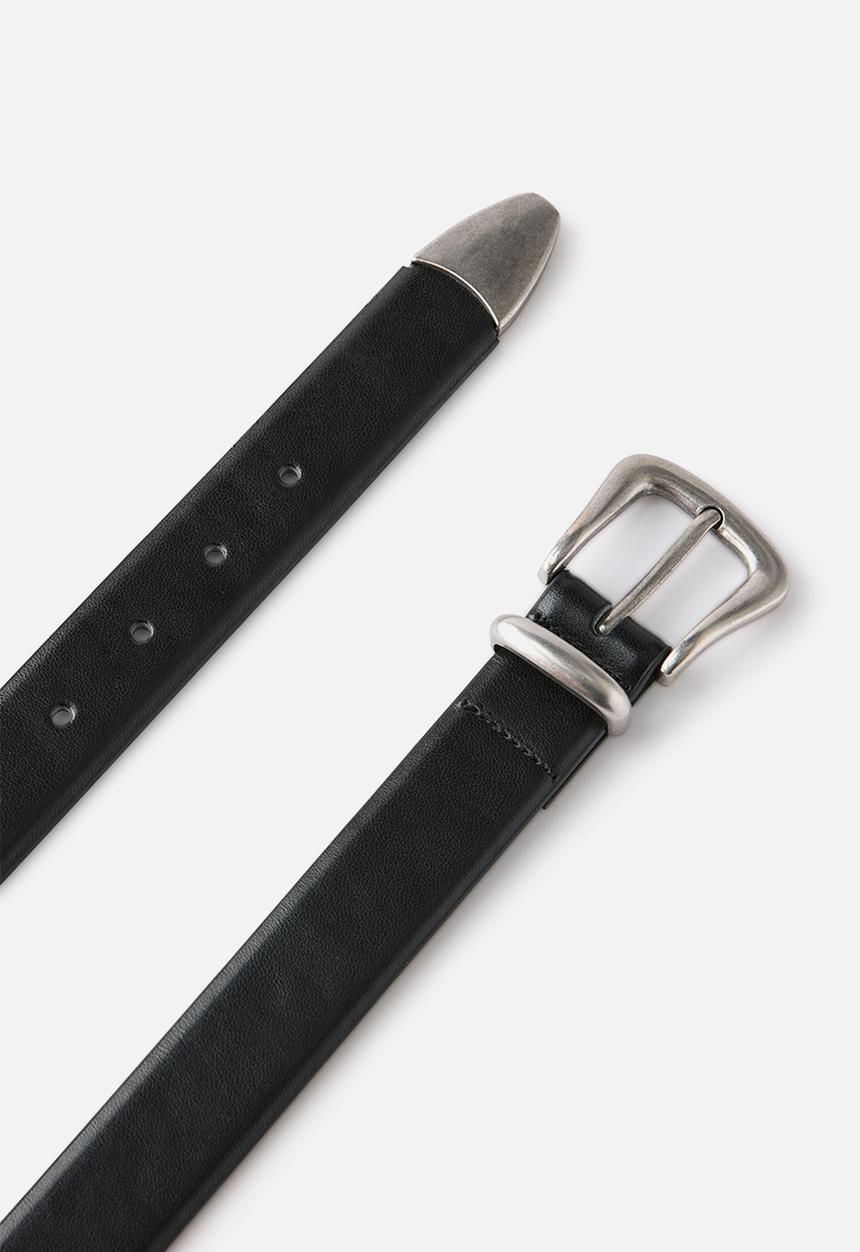 Cotton On - Western Belt - Black/Burnished Silver