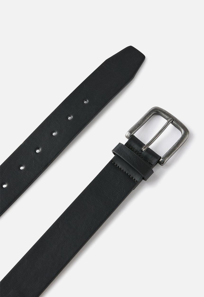 Cotton On - Buckle Belt - Black/Burnished Silver