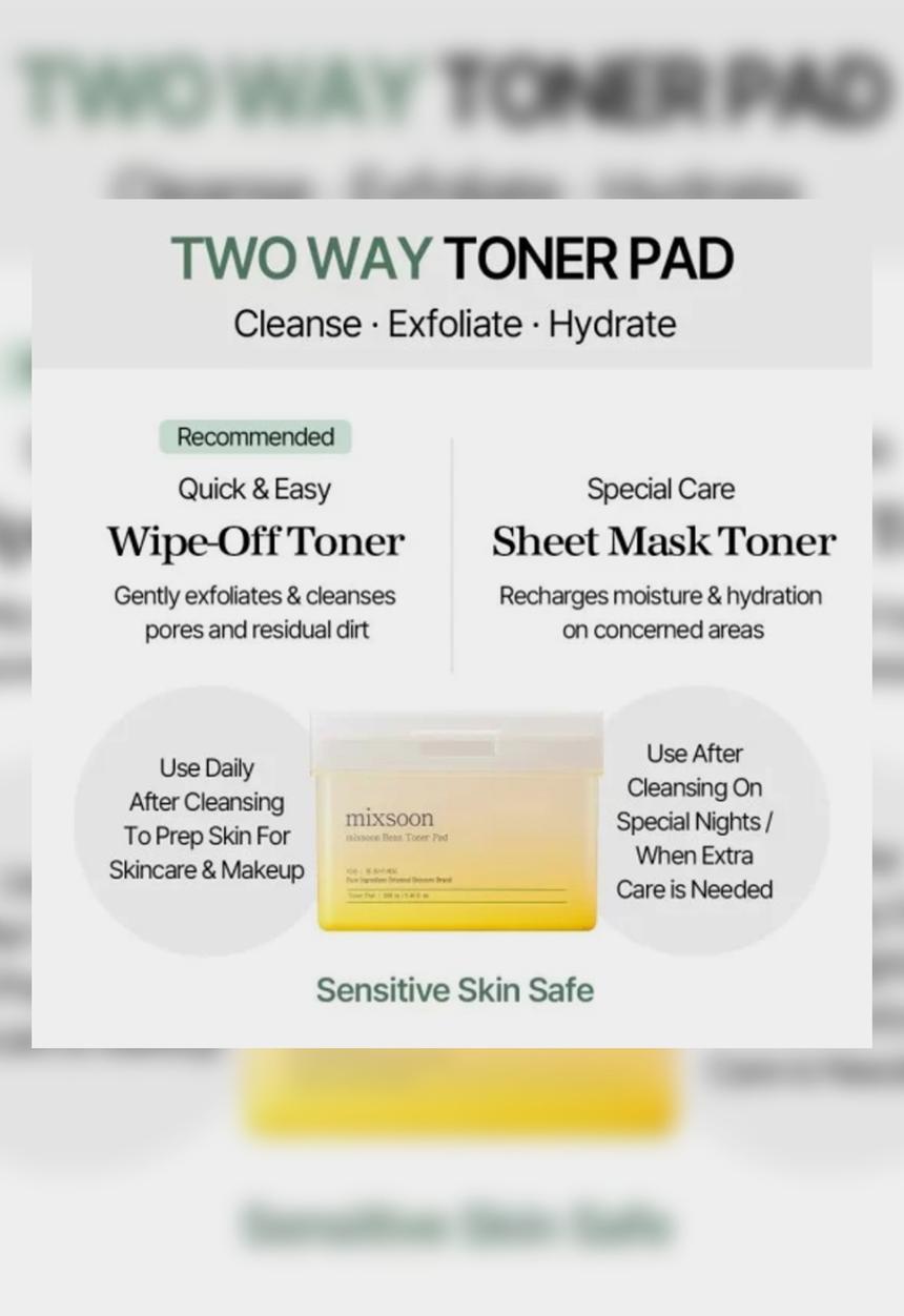 MIXSOON - Bean Toner Pad