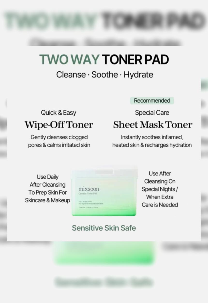 MIXSOON - Centella Toner Pad