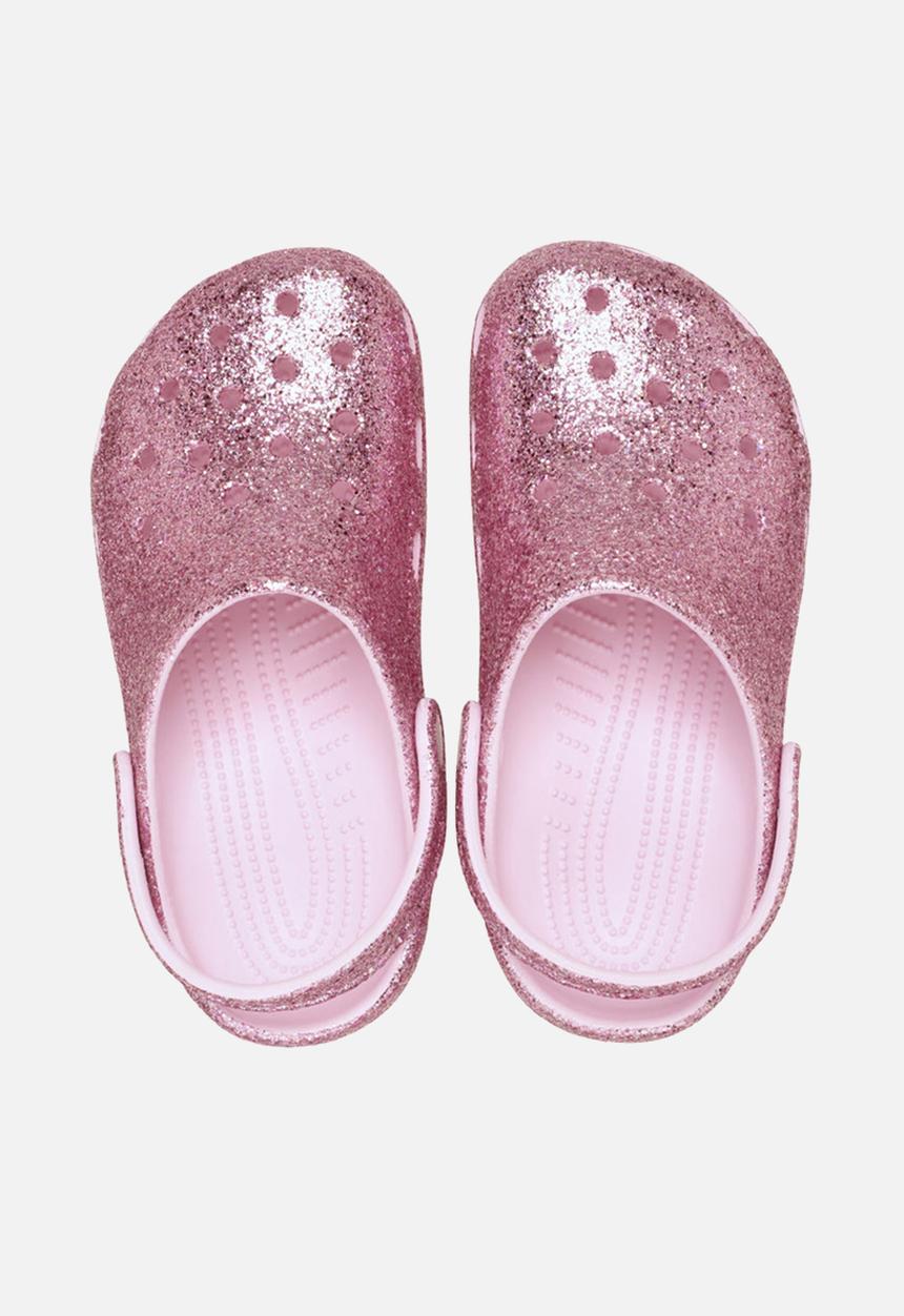 Crocs - Classic chunky glitter clog k - pink milk
