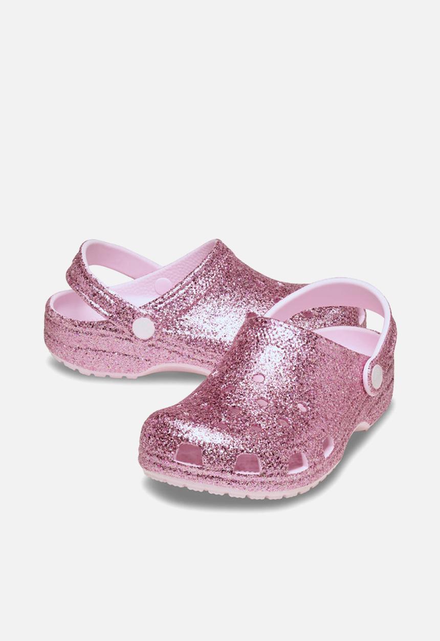 Crocs - Classic chunky glitter clog k - pink milk