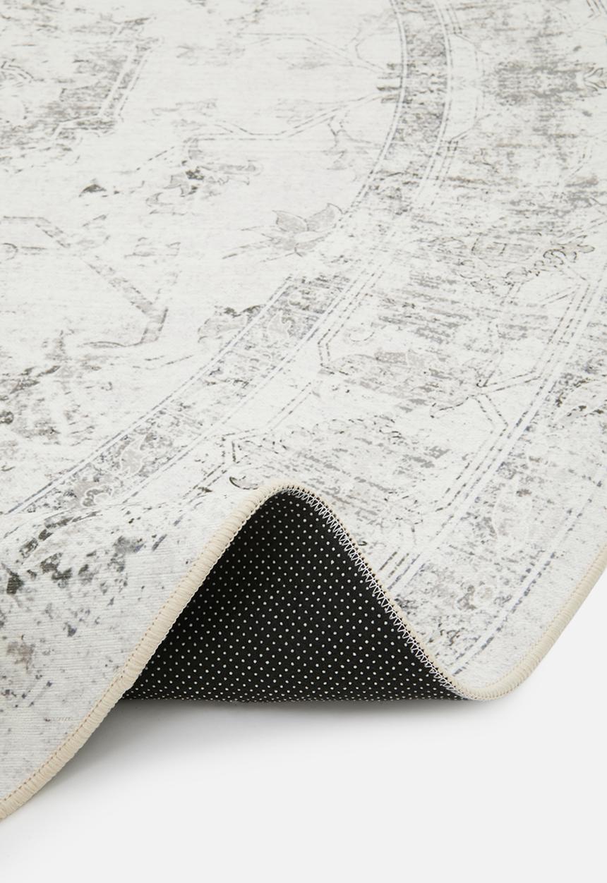 Sixth Floor - Odin Distressed Antique Round Rug - Grey