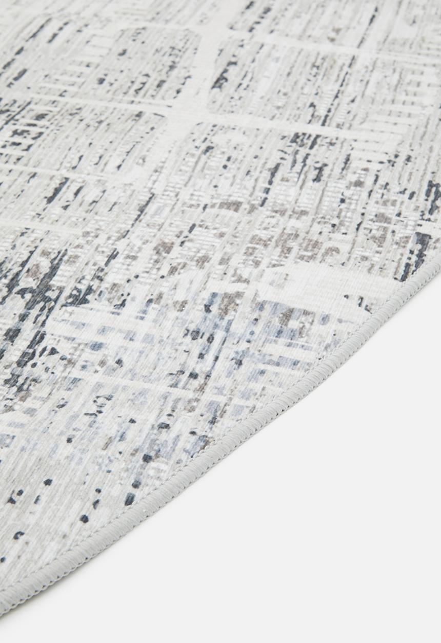 Sixth Floor - Nik Distressed Round Rug Grey