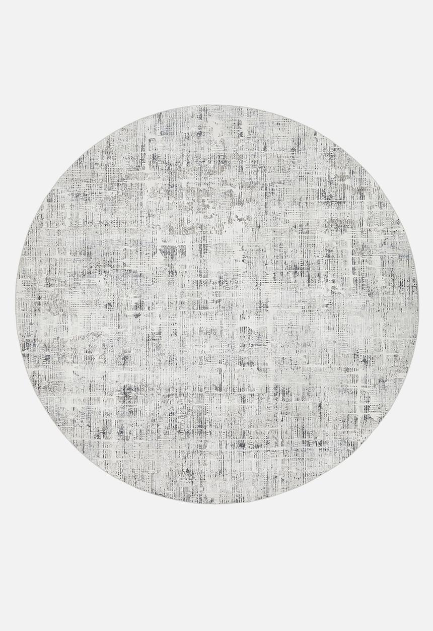Sixth Floor - Nik Distressed Round Rug Grey
