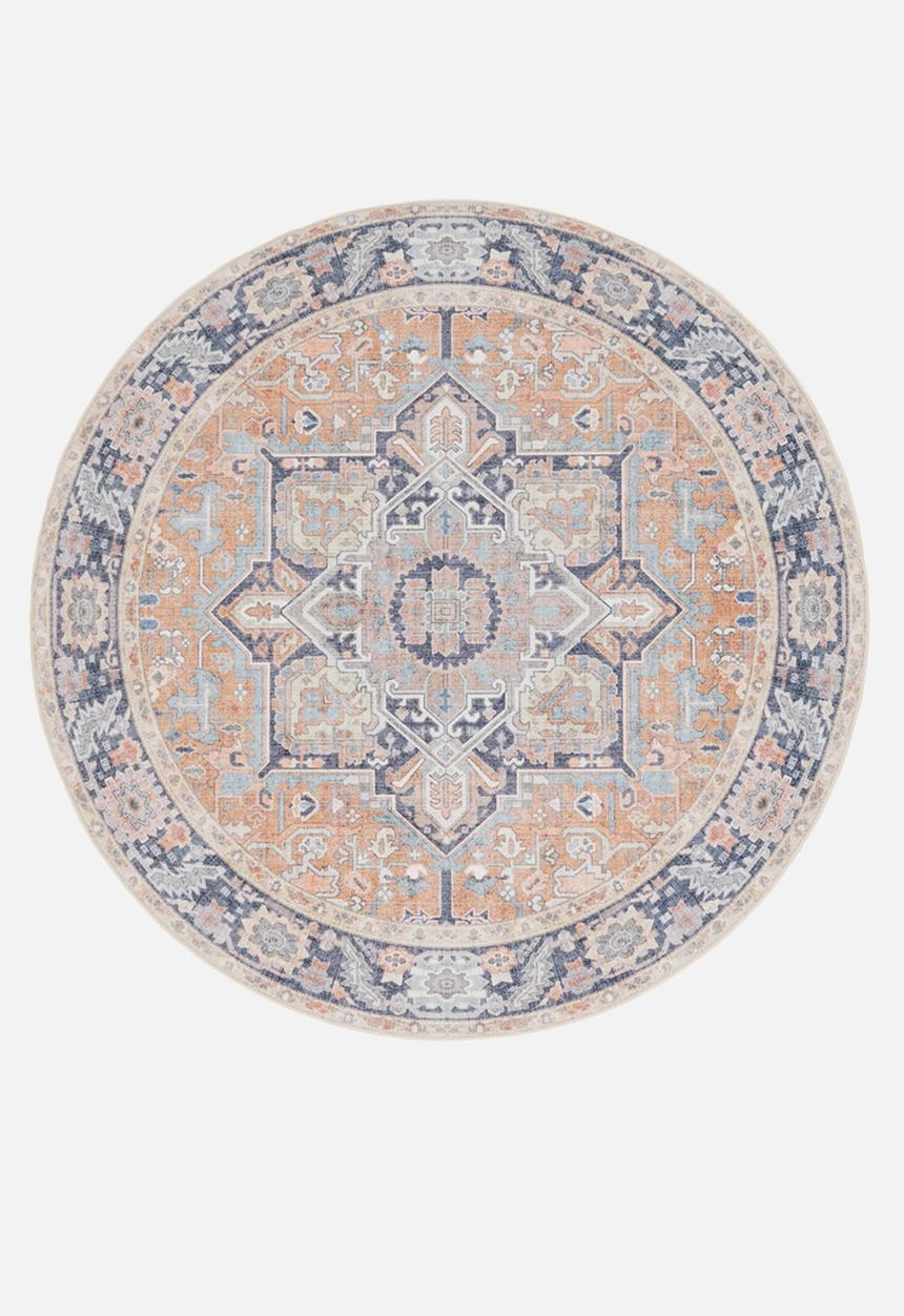 Sixth Floor - Rumi Vintage Antique Round Rug Rust