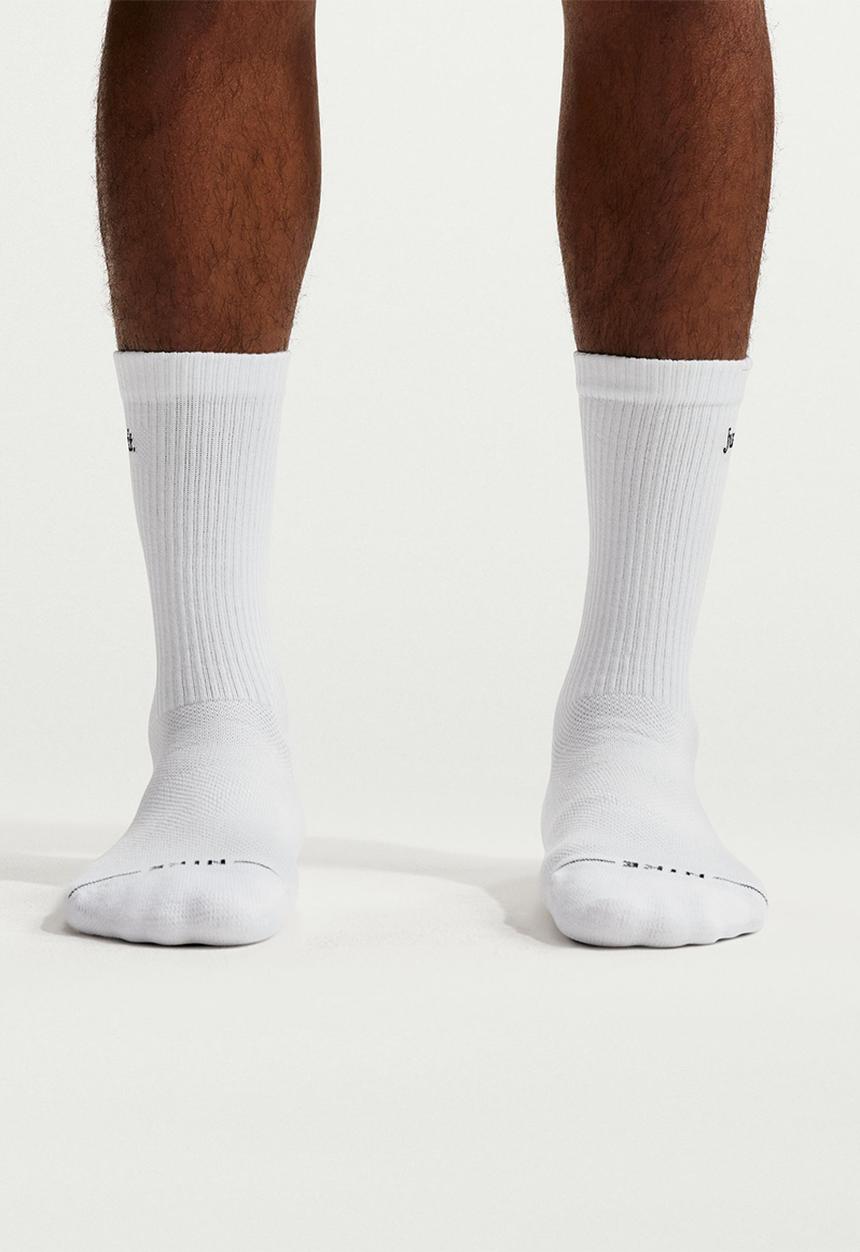 Nike - Everyday Elevated Just Do It Crew Socks (2 Pairs)- White&Black