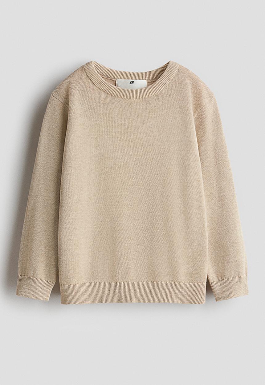 H&M - Cotton jumper - beige marl