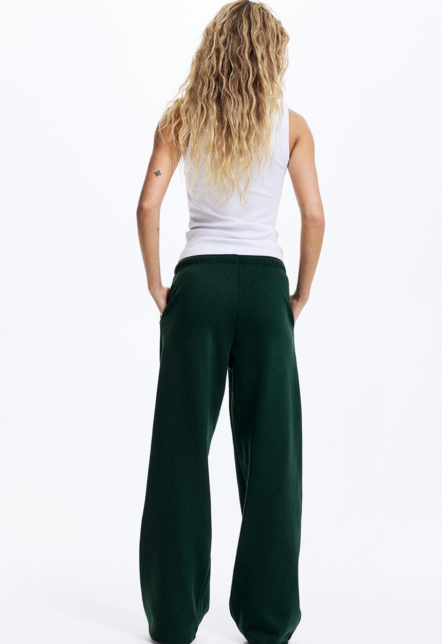 H&M - Wide joggers - dark green