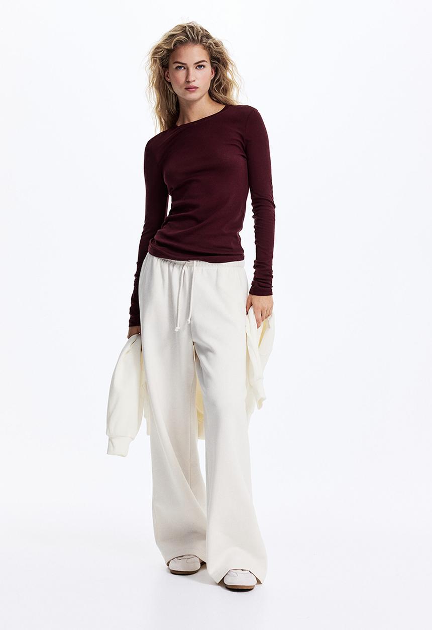 H&M - Wide joggers - cream