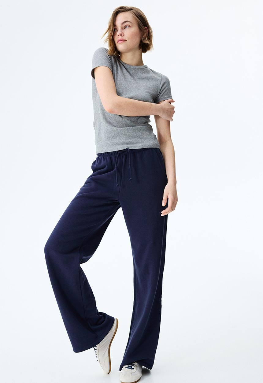 H&M - Wide joggers - navy blue