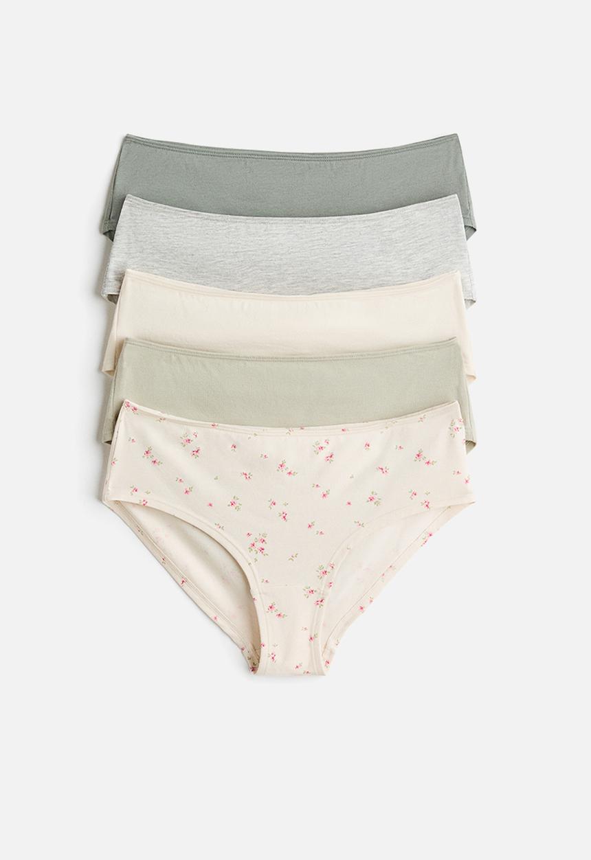 H&M - 5-pack cotton hipster briefs - white