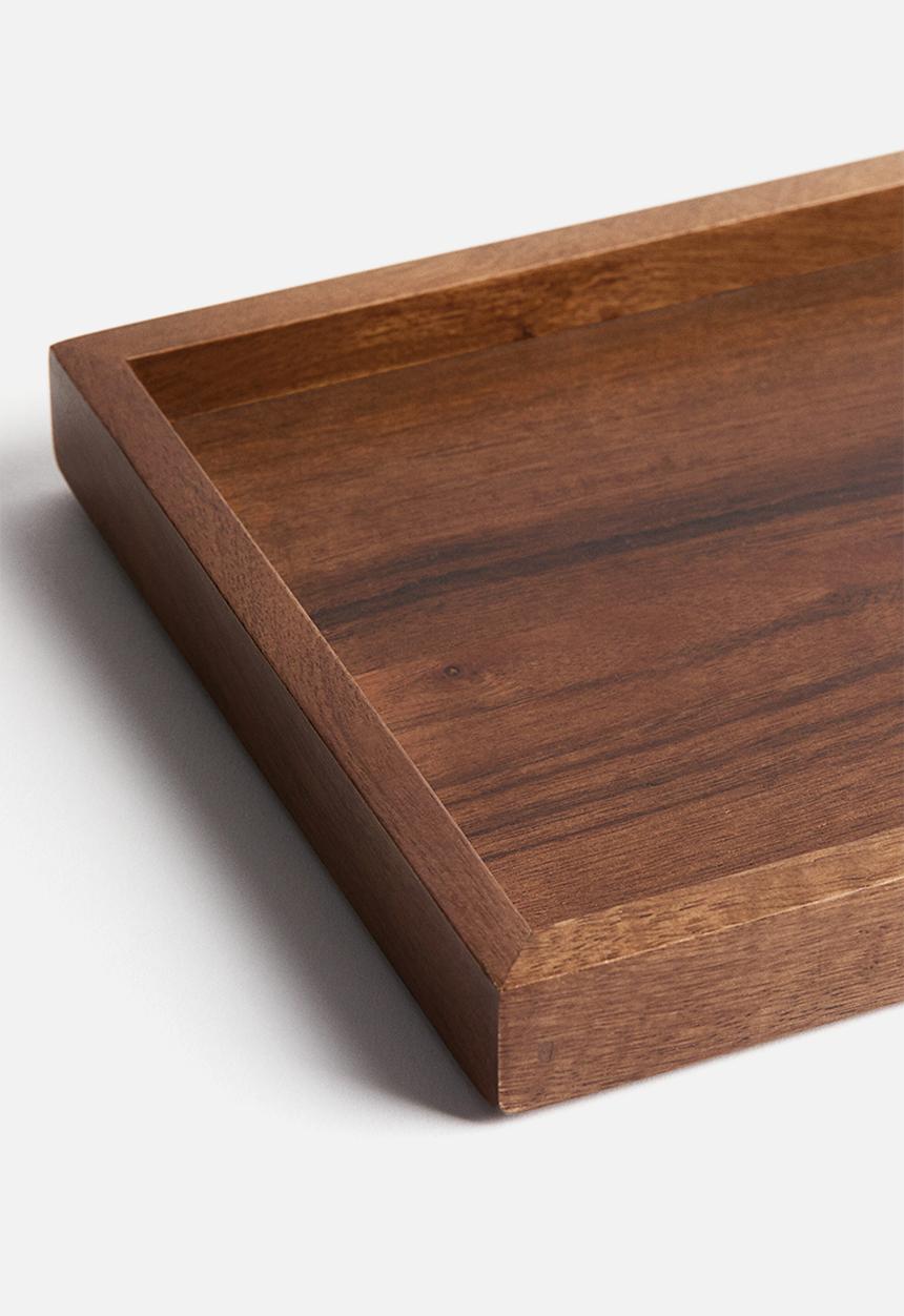 H&M - Wooden tray - brown