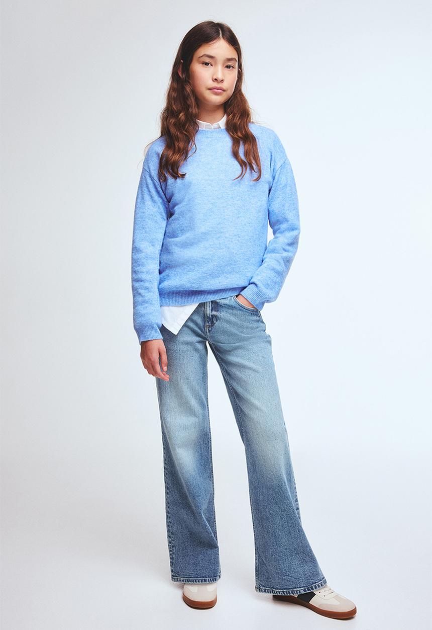H&M - Baggy fit bootcut leg jeans - denim blue