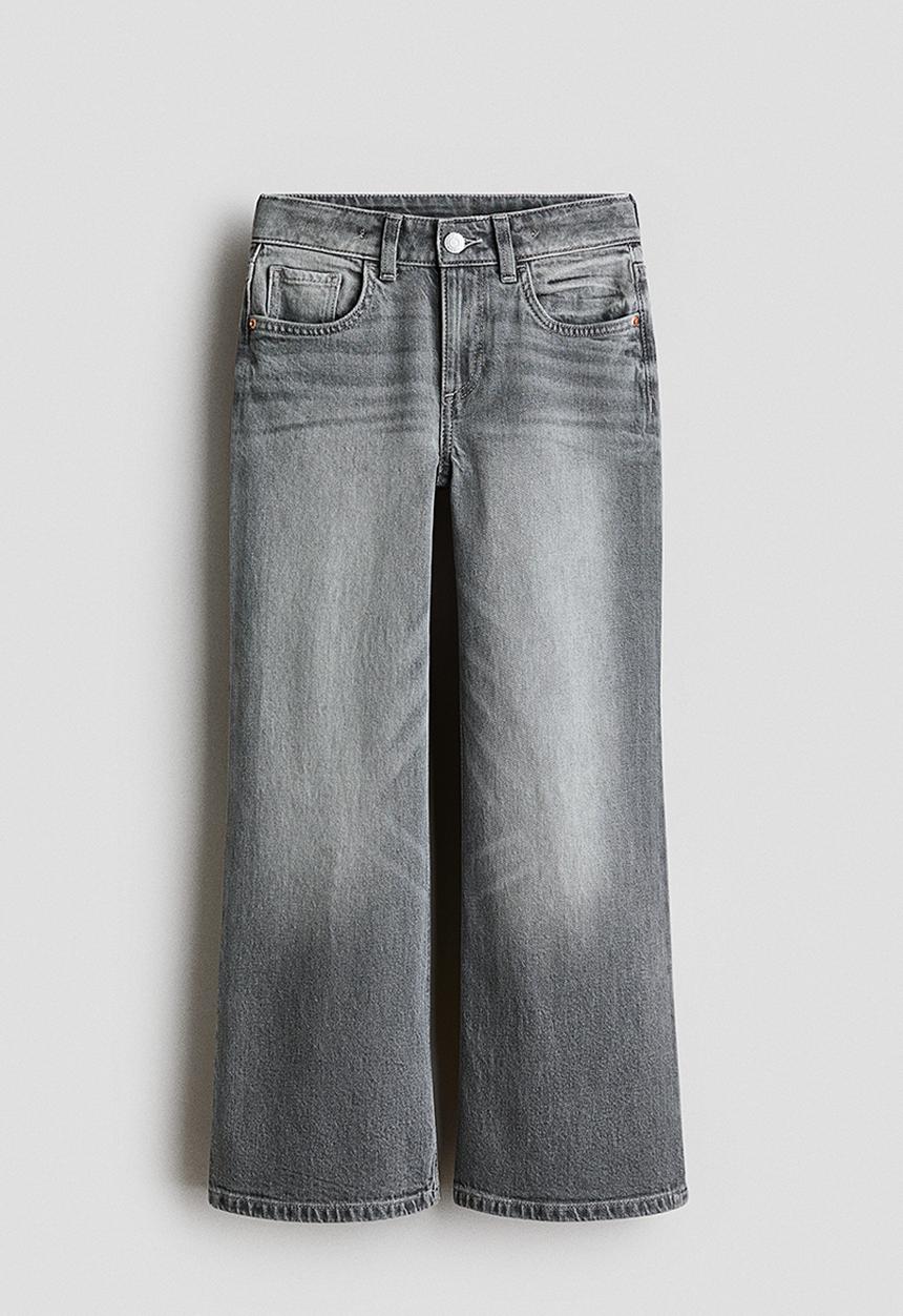 H&M - Baggy fit bootcut leg jeans - denim grey