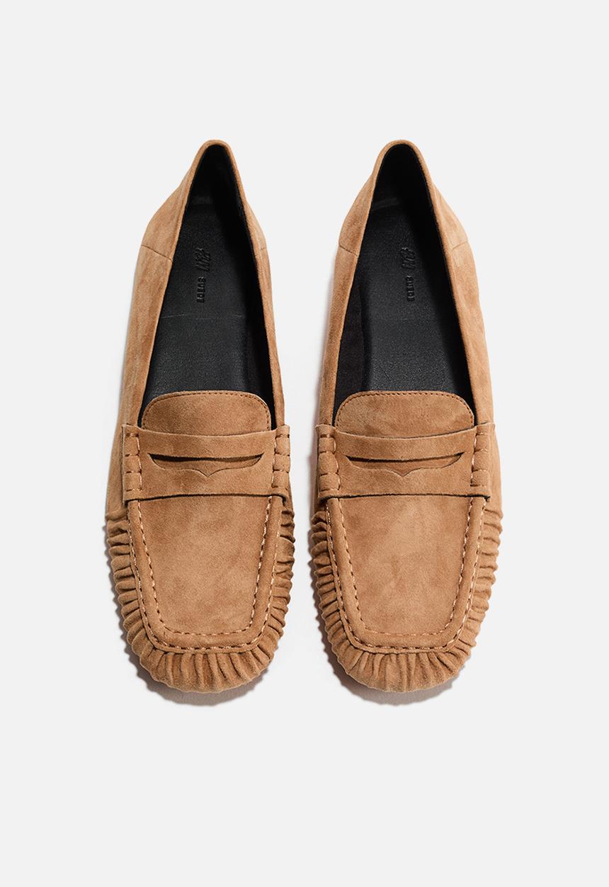 H&M - Leather loafers - beige