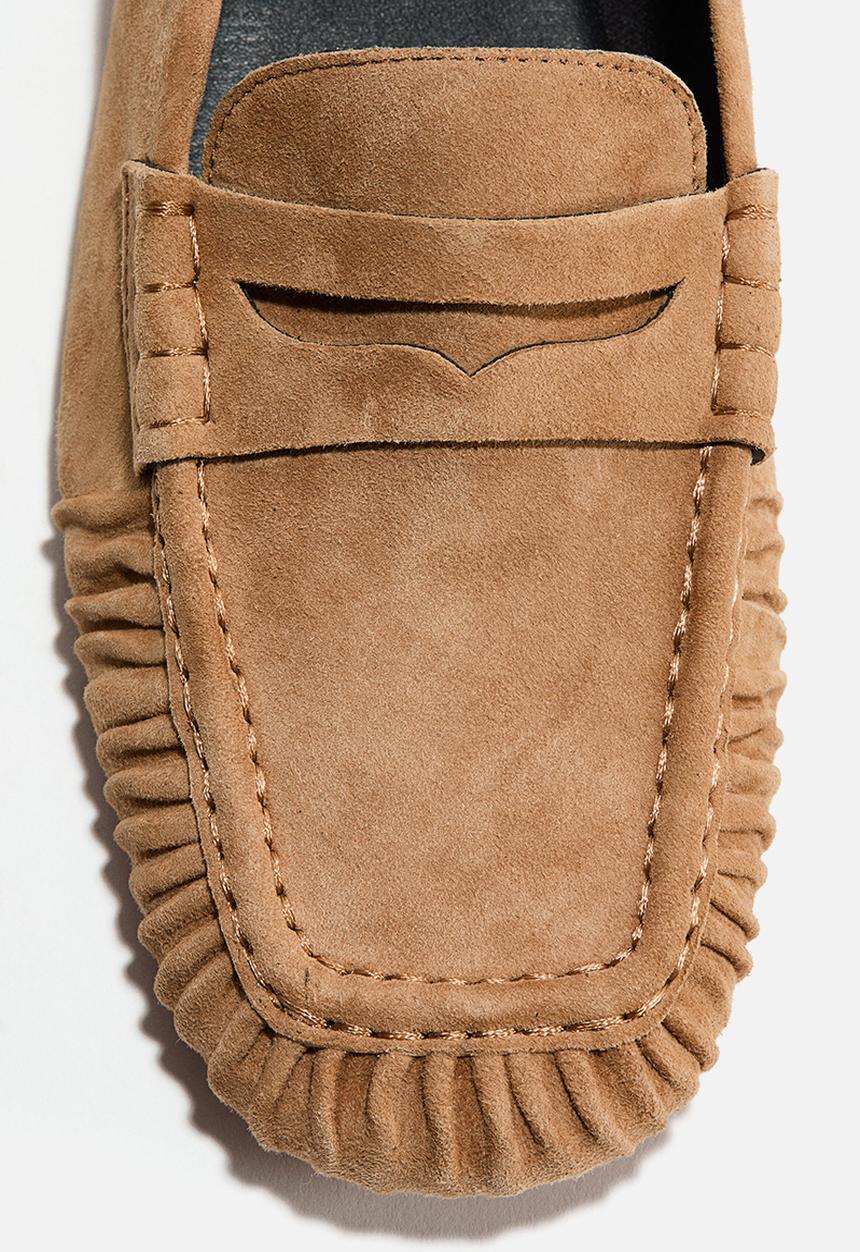 H&M - Leather loafers - beige