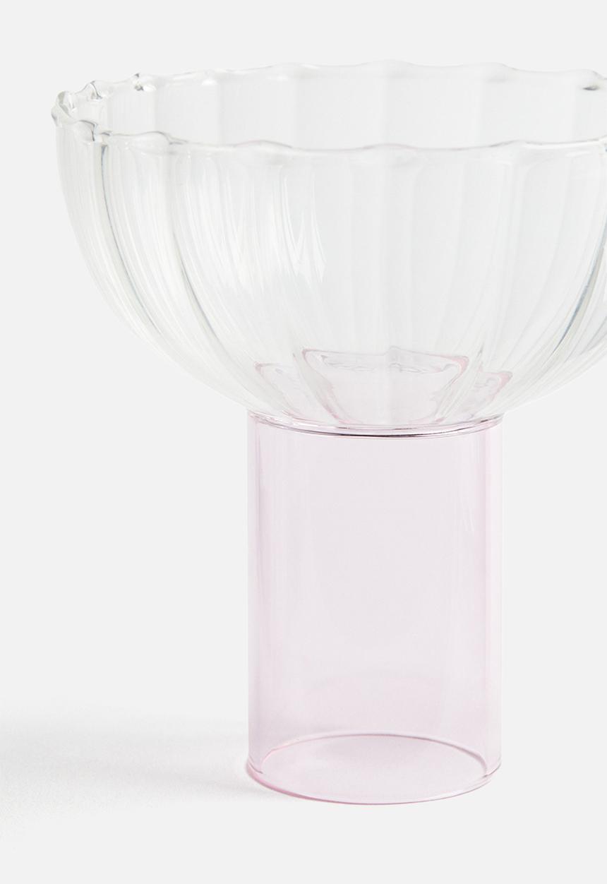 H&M - Fluted coupe - transparent/pink