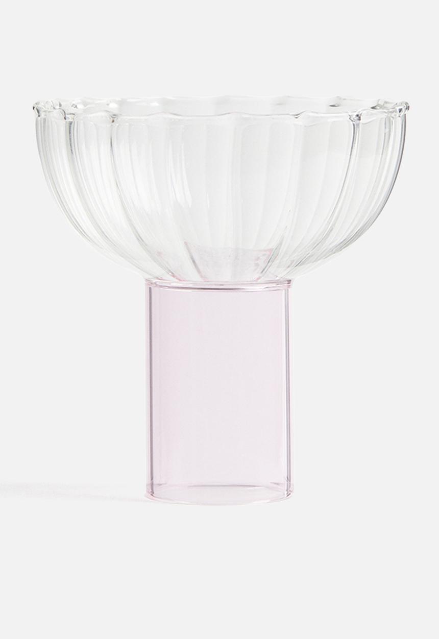 H&M - Fluted coupe - transparent/pink
