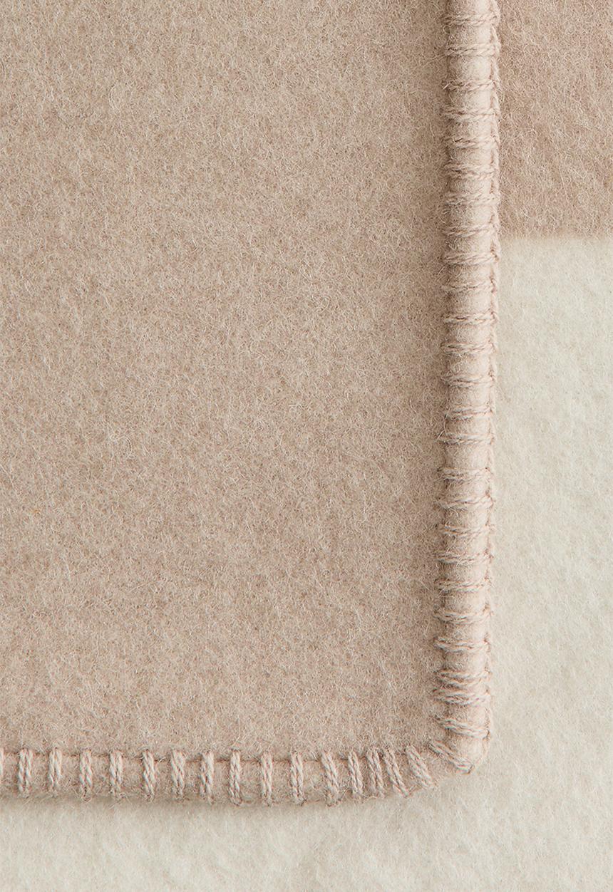 H&M - Wool-blend blanket - beige/colour block