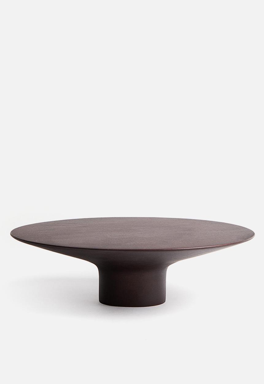 H&M - Footed serving plate - dark brown