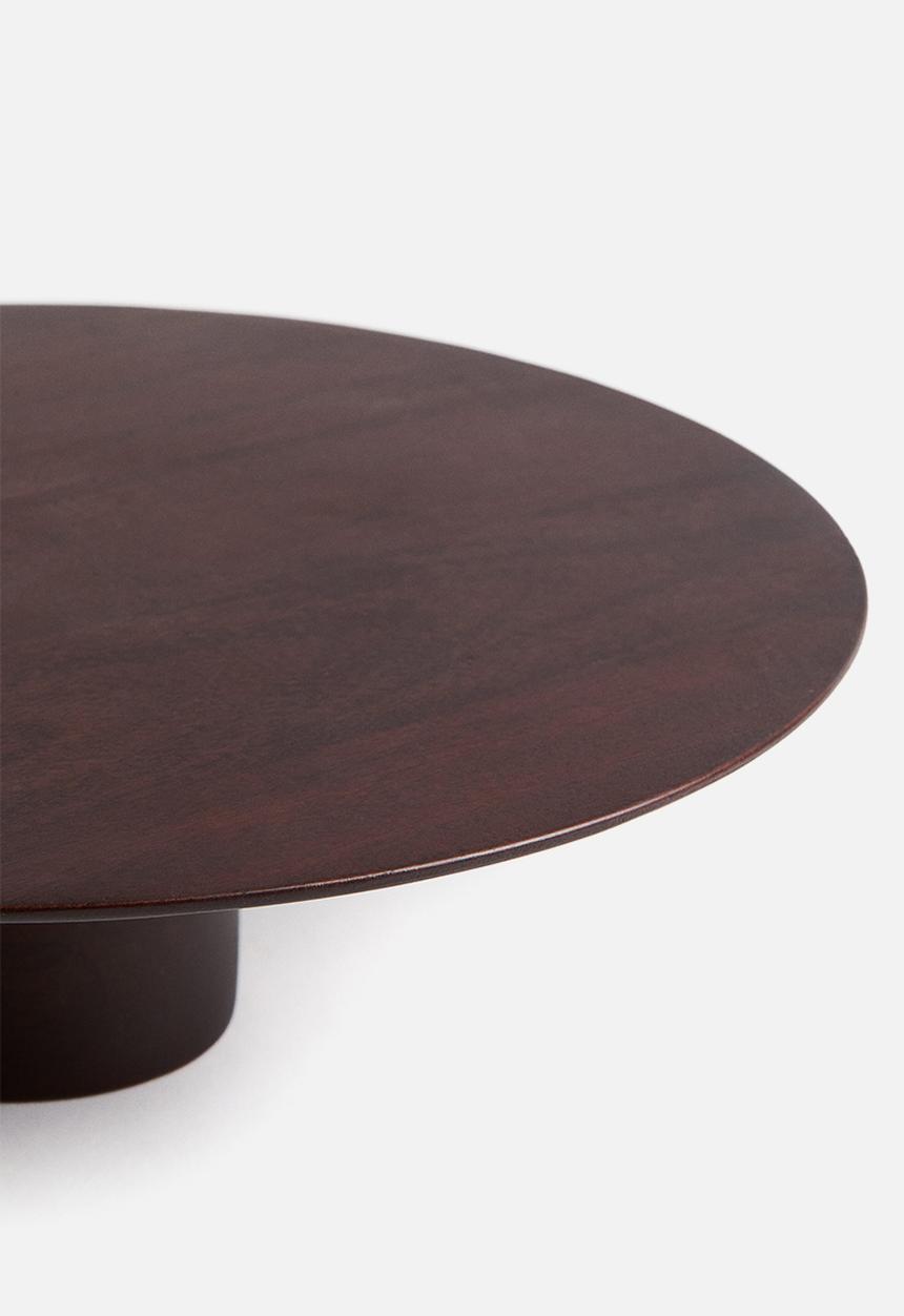 H&M - Footed serving plate - dark brown