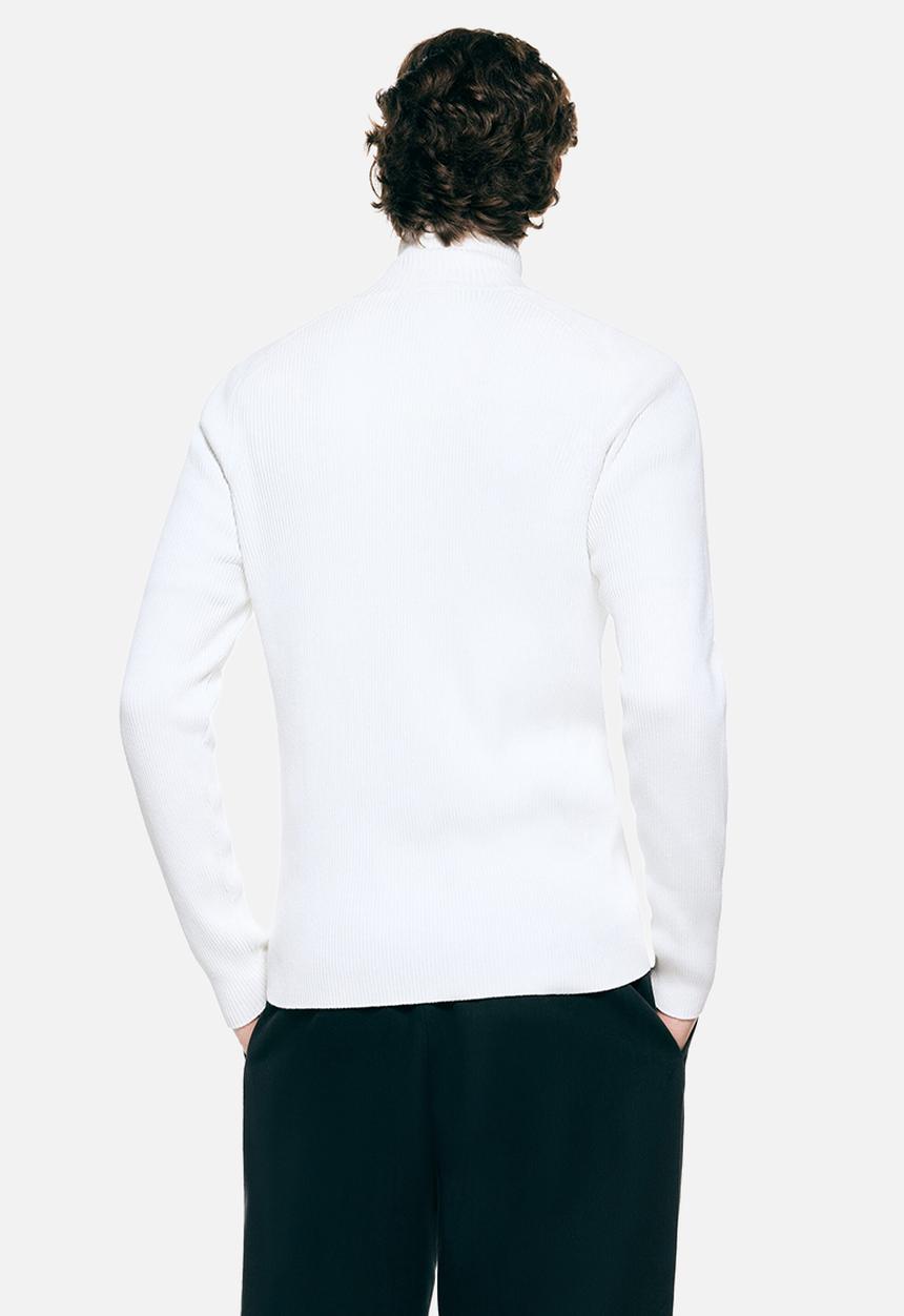 H&M - Slim fit rib-knit cardigan - white