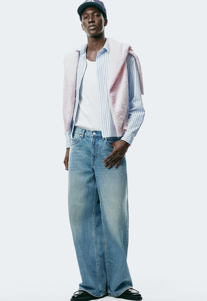 H&M - Wide jeans - light denim blue