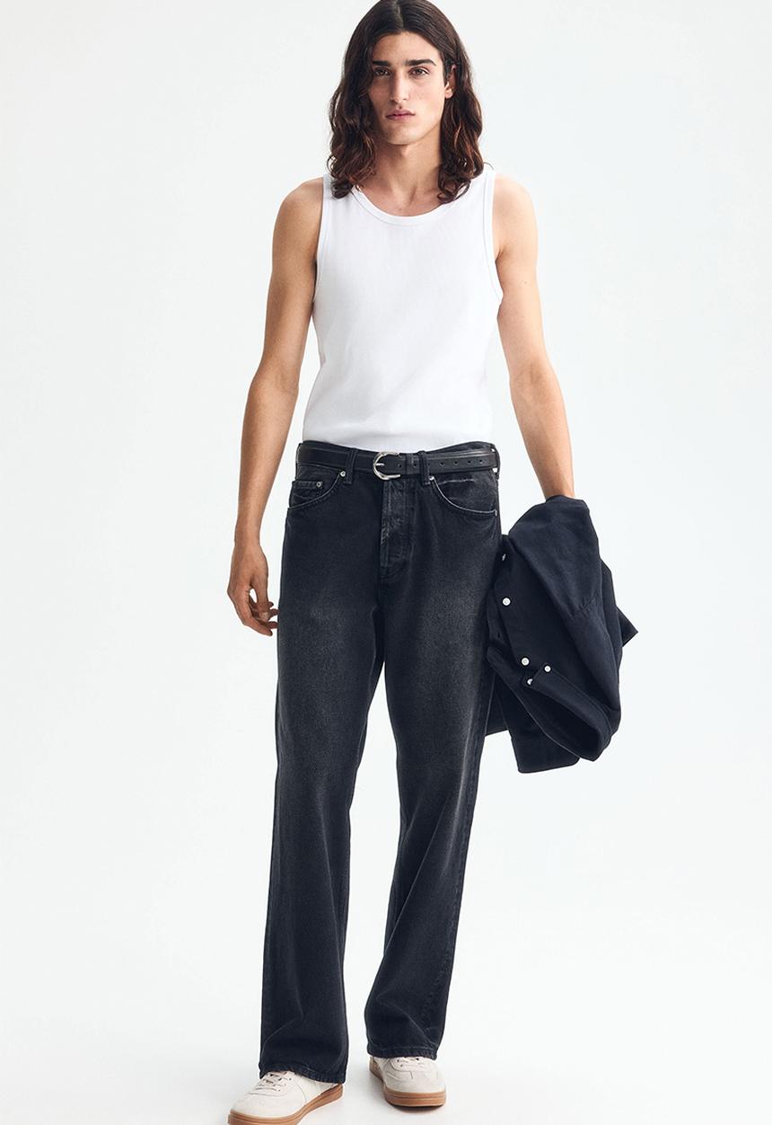 H&M - Slim fit ribbed vest top - white