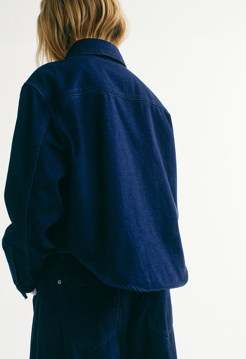 H&M - Denim shirt - dark denim blue