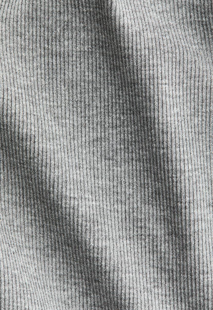 H&M - Ribbed cotton-blend top - grey marl