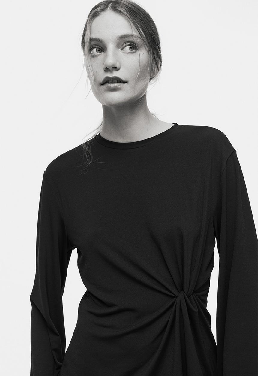 H&M - Twist-detail top - black
