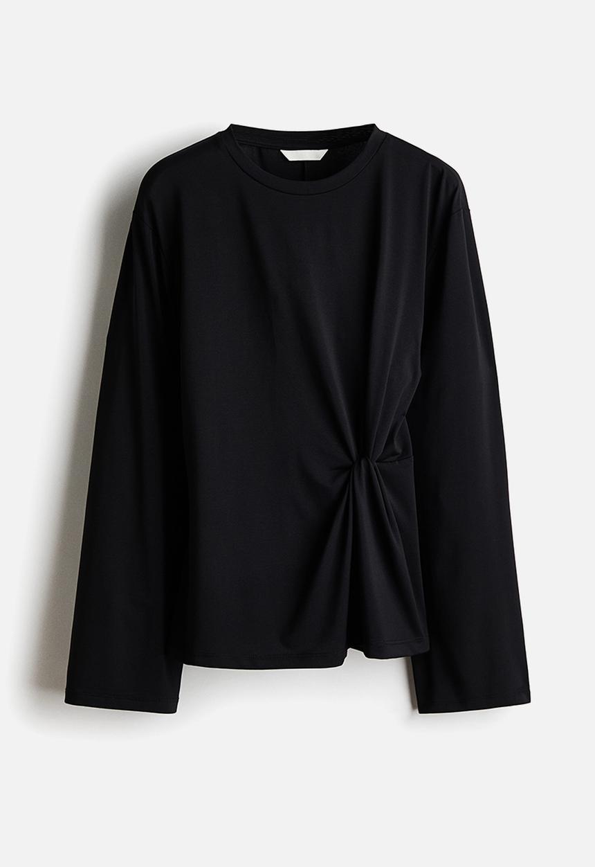 H&M - Twist-detail top - black
