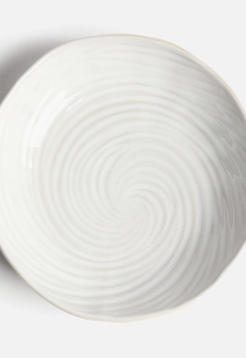 H&M - Textured stoneware soup bowl - white