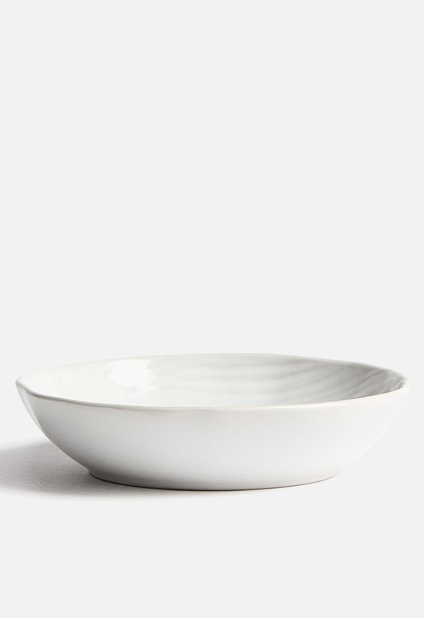 H&M - Textured stoneware soup bowl - white