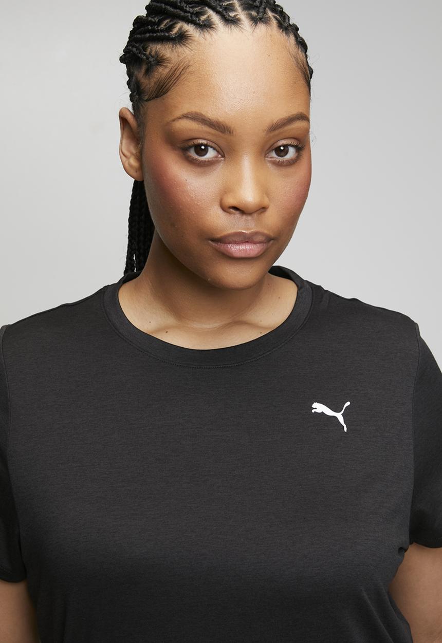 PUMA - Plus w tad essential heather tee - puma black heather