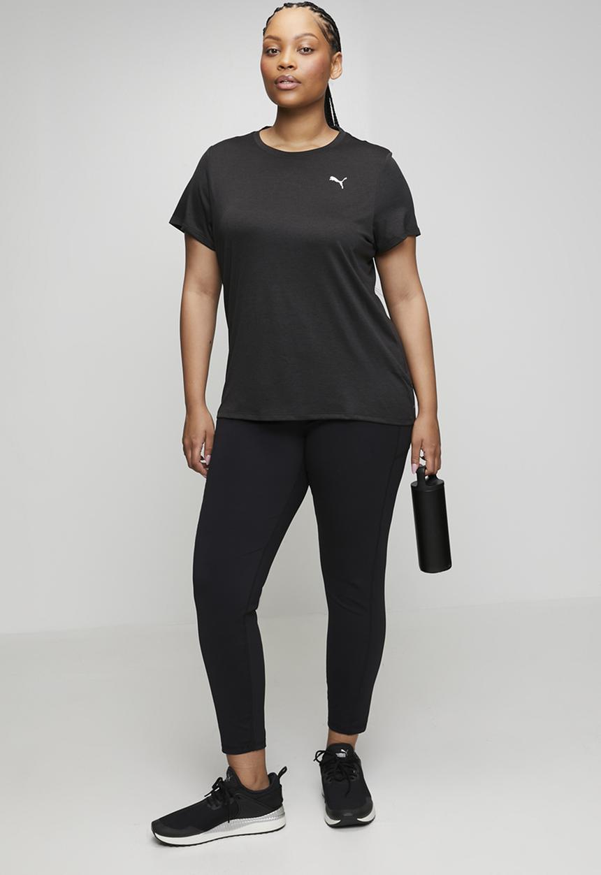 PUMA - Plus w tad essential heather tee - puma black heather