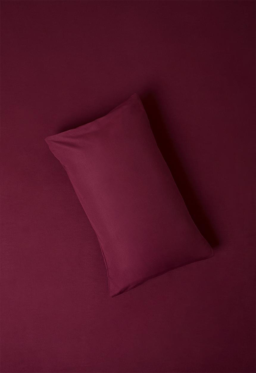 Sixth Floor - Recycled microfibre std pillowcase set - Burgundy