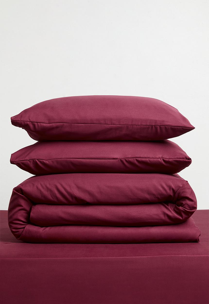 Sixth Floor - Recycled microfibre duvet set - Burgundy