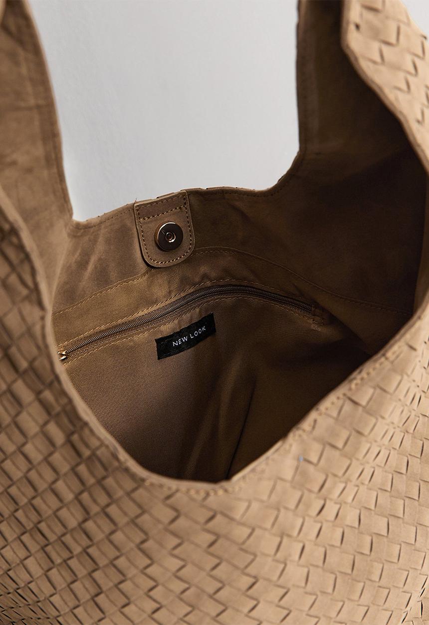 New Look - Suky Suedette Weave Hobo - Camel