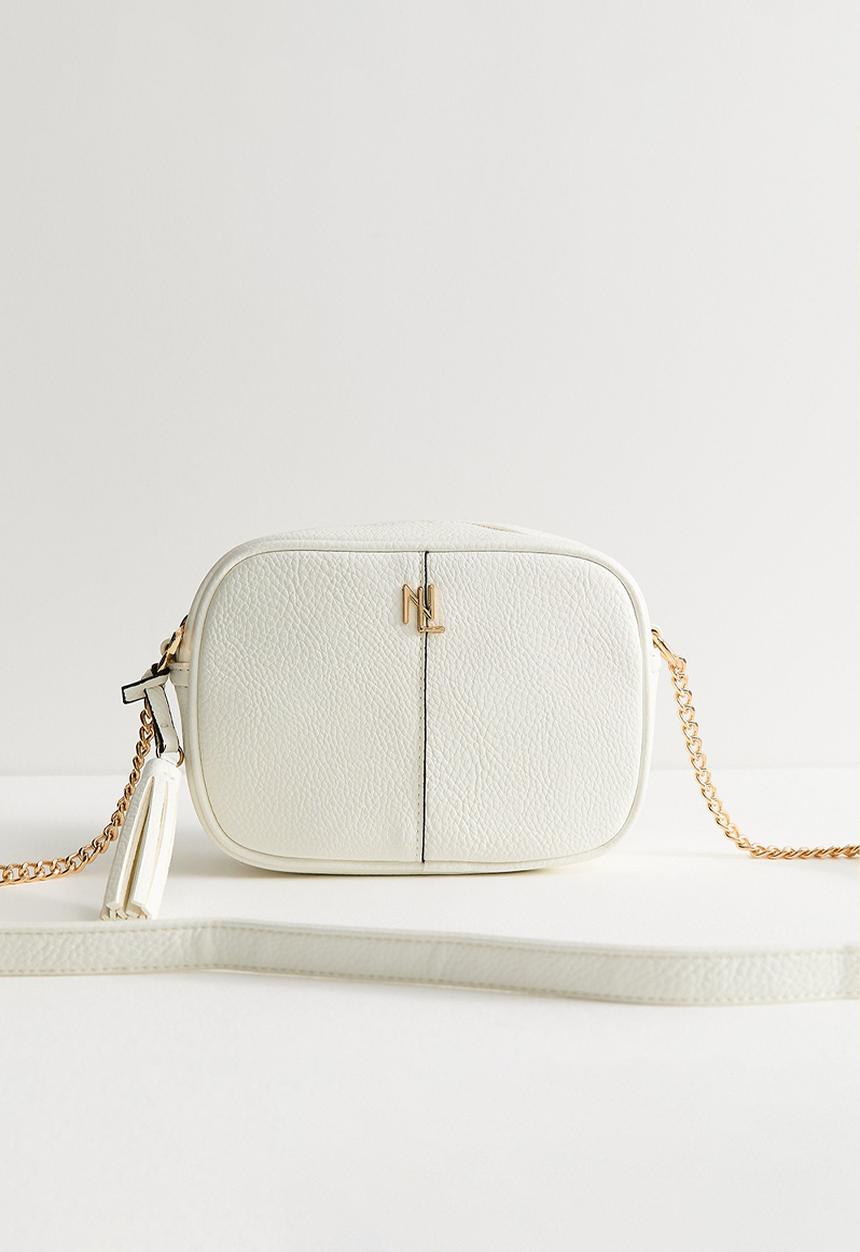 New Look - Faux Leather Camera Cross Body Bag - White