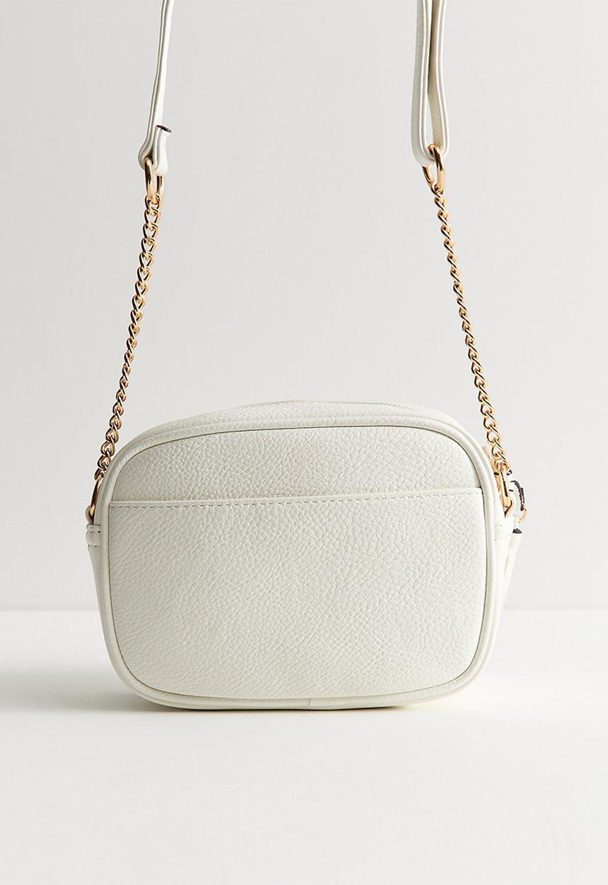 New Look - Faux Leather Camera Cross Body Bag - White