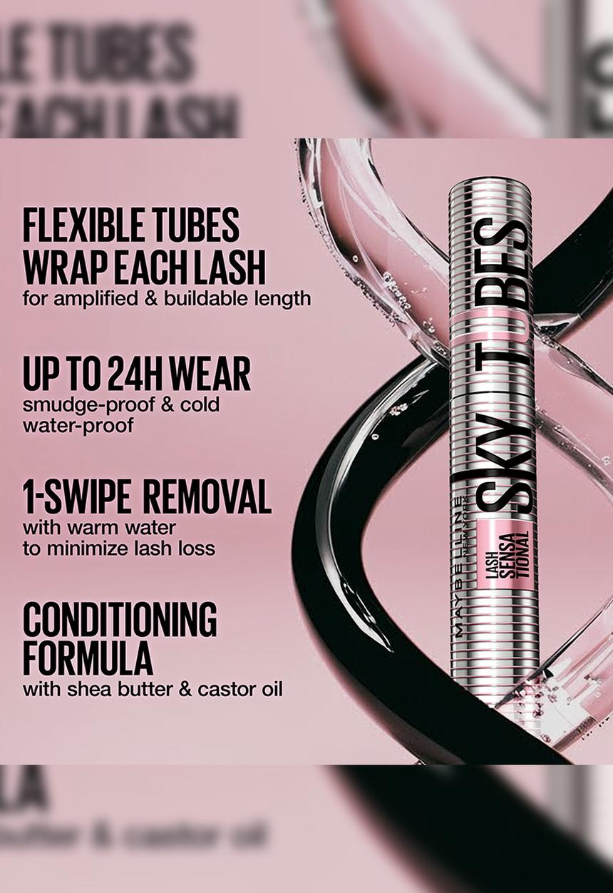 Maybelline - Lash Sensational Sky Tubes Tubing Mascara - Very Black
