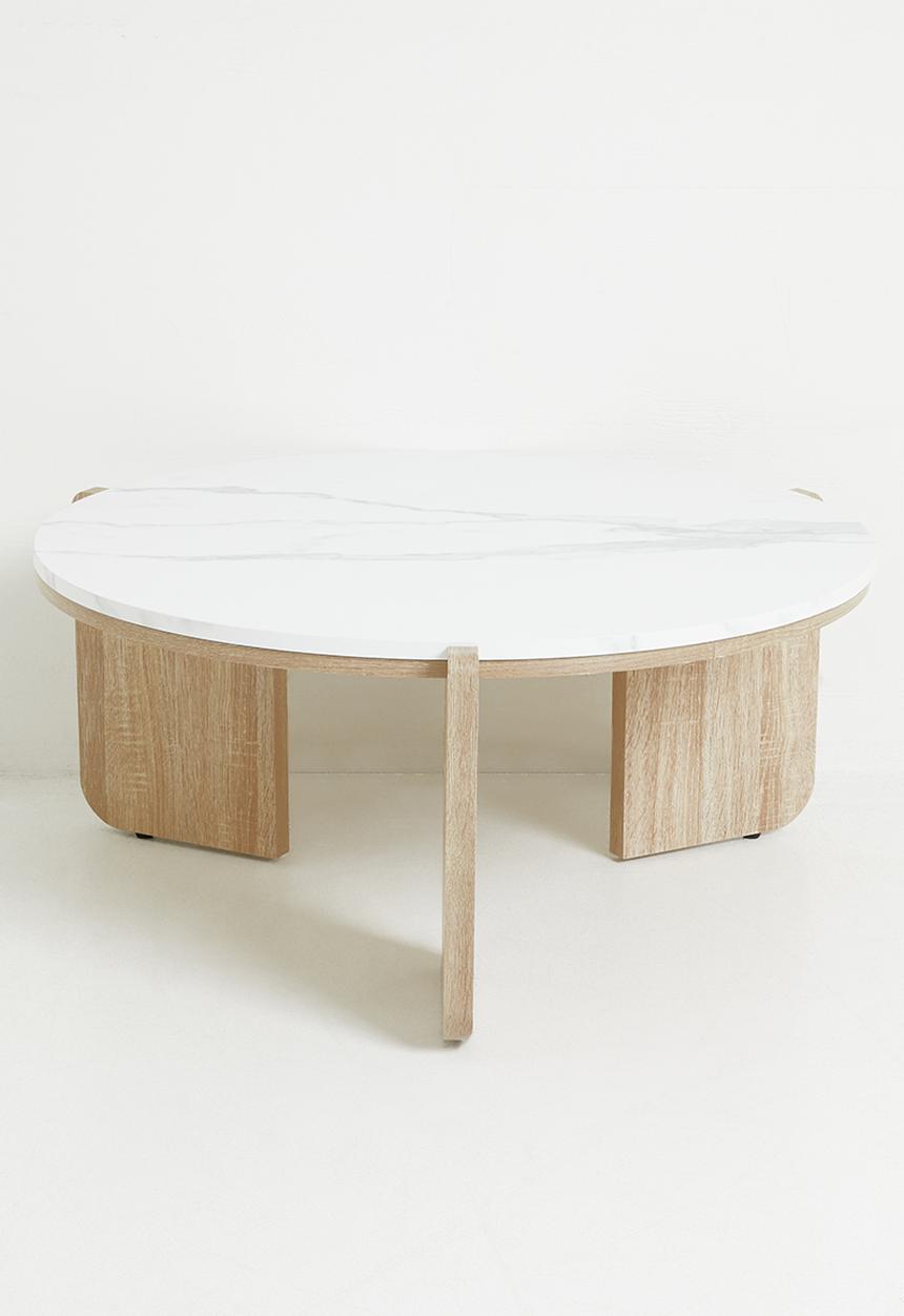 Sixth Floor - Freya Coffee Table - White & Natural